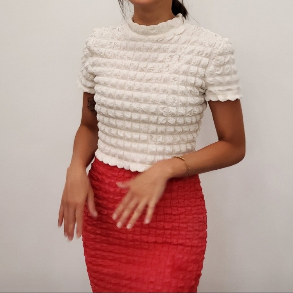 Urban Outfitters Popcorn Top and Hot Pink Skirt